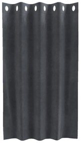 Cortinas Blackout com Ilhós 2 pcs Veludo Cinza Claro
