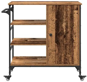 Carrinho de Cozinha Madeira Velha 87,5x38,5x84,5 cm Madeira Engenharia