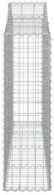 Cestos gabião arqueados 8pcs 200x30x100/120cm ferro galvanizado