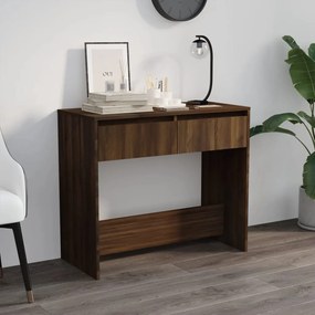 Mesa consola derivados de madeira carvalho castanho