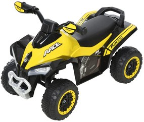 HOMCOM Quadriciclo para Crianças acima de 18 Meses Carro Andador Infantil com Função de Luzes e Música Desenho Inovador Carga 20kg 67,5x38x44cm Amarelo