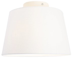 Luminária de teto moderna com cúpula branca de 25 cm - Combi Country / Rústico