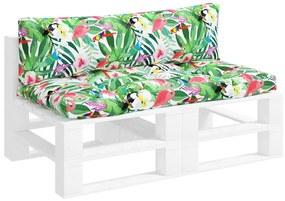 Almofadões p/ móveis de paletes 2 pcs tecido oxford multicor