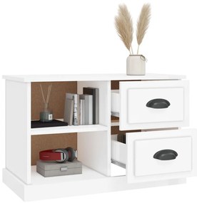 Móvel p/ TV 73x35,5x47,5 cm derivados madeira branco brilhante