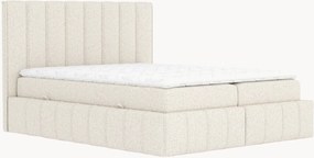 Cama divã em bouclé artesanal com arrumação Moretti, H4