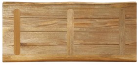 Tampo de mesa c/ borda viva 90x40x2,5cm mangueira áspera maciça