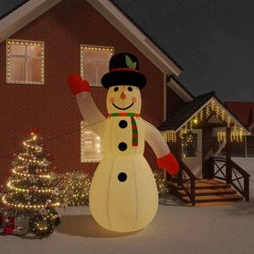 vidaXL Boneco de neve insuflável com luzes LED 455 cm