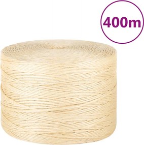 vidaXL Corda 100% sisal 3 mm 400 m