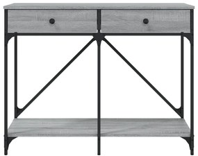 Mesa consola 100x39x78,5 cm derivados madeira cinzento sonoma