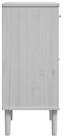 Mesa de cabeceira SENJA 40x35x80 cm pinho maciço branco