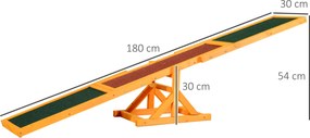 Equipamento de agilidade para cães - balancé para cães - equipamento de treino para cães - madeira pré-oleada, feltro betumado antiderrapante, tijolo