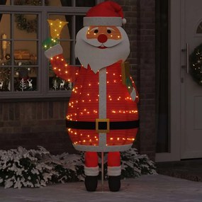 vidaXL Papai Noel de Natal Branco quente 100 x 180 cm tecido