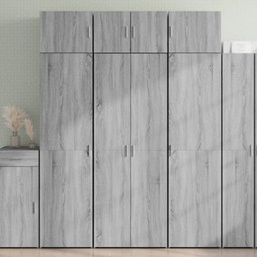 vidaXL Armário alto 70x42,5x185 cm derivados madeira cinzento sonoma