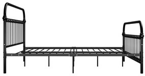 Estrutura de cama em metal 180x200 cm preto