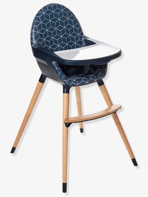 Agora -15%: Cadeira alta evolutiva em 2 alturas, TopSeat azul escuro estampado