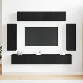 Conjunto de Cabinete de TV de 6 Peças - Madeira Engenheirada em Acabam