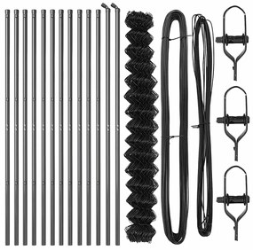 Conjunto de Postes de Cerca Cinzeto 1.5 x 25 m