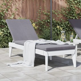 vidaXL Espreguiçadeira 186x60x29 cm PP branco