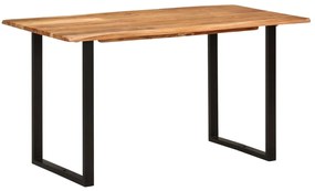 Mesa de jantar 140x70x76 cm madeira de acácia maciça