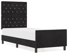 Cama vidaXL Preta 80x200 cm Veludo