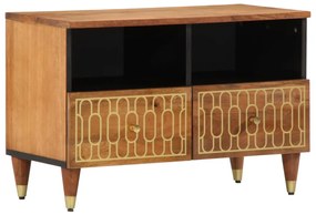 Móvel de TV 70x33x46 cm madeira de mangueira maciça