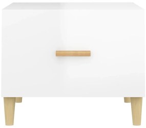 Mesas de centro 2 pcs 50x50x40 cm branco brilhante