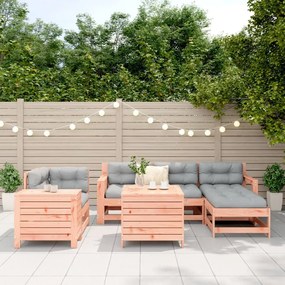7 pcs conjunto sofás jardim madeira abeto-de-douglas