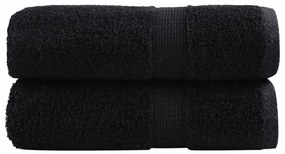 Toalhas de bidé premium SOLUND 2 pcs 30x50 cm 600 gsm preto