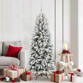 vidaXL Árvore de Natal Artificial com 300 LEDs Branco 180 cm