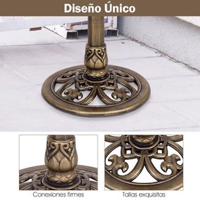 Comedouro para pássaros com suporte para jardim 50 x 50 x 76 cm cor bronze