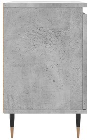 Mesas cabeceira 2pcs 40x30x50cm derivados madeira cinza-cimento