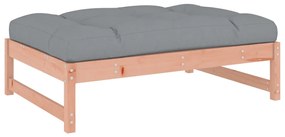 5 pcs conj. lounge jardim com almofadões madeira douglas maciça