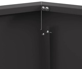 Fogueira Hexagonal vidaXL Preta 75x75x28 cm em Aço