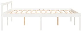 Cama para idosos king size 150x200 cm pinho maciço branco