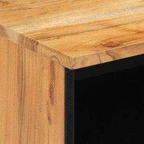 Aparador de TV vidaXL 80x33,5x46 cm Madeira Sólida de Acácia