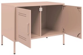 Móveis de TV 2 pcs 68x39x50,5 cm aço rosa