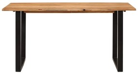 Mesa de jantar 154x80x76 cm madeira de acácia maciça
