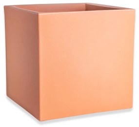 Vaso Plástico Cubo Terracota N.50 50X50X50cm
