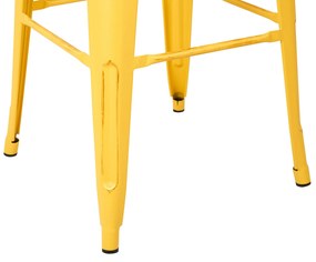 Conjunto de 2 bancos de bar em aço amarelo e dourado 76 cm CABRILLO Beliani