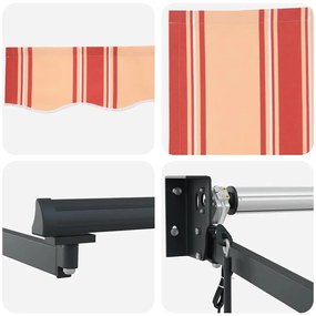Toldo Retrátil Automático Amarelo e Laranja 300 x 250 cm