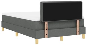 Cama Box Spring com Colchão Cinza Escuro 120x190 cm Tecido