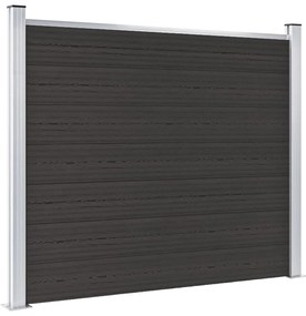 Painel de cerca 180x146 cm WPC preto