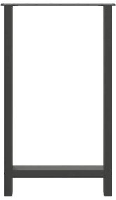 Pés para mesa de bar antracite 2 peças 60x(100-101) cm aço