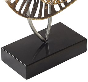 Figura decorativa de metal dourado/prateado URANIUM Beliani