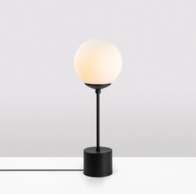Candeeiro de Mesa Globo – Preto e Creme – 20 x 20 x 57 cm