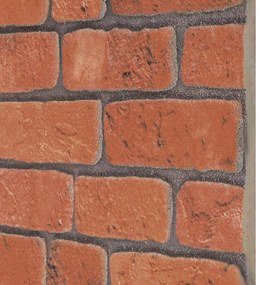 Painéis de parede 3D design tijolos cor terracota 10 pcs EPS
