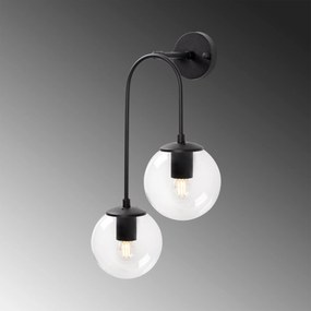 Aplique de Parede Jewel – Preto – 30 x 24 cm