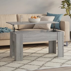 vidaXL Mesa de centro 101x49x52cm derivados de madeira cinzento sonoma