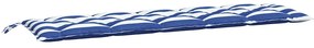 Almofadões p/ banco de jardim 2pcs oxford riscas azul/branco