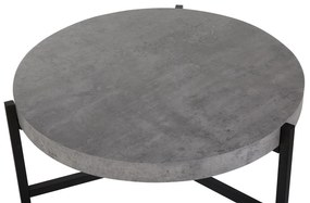 Mesa de centro efeito betão ⌀ 70 cm BONITA Beliani